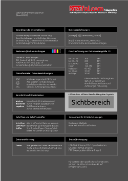 Foliagraphics Daten Digitaldruck